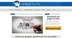Desktop Screenshot of nosweatplugins.com