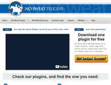 Tablet Screenshot of nosweatplugins.com
